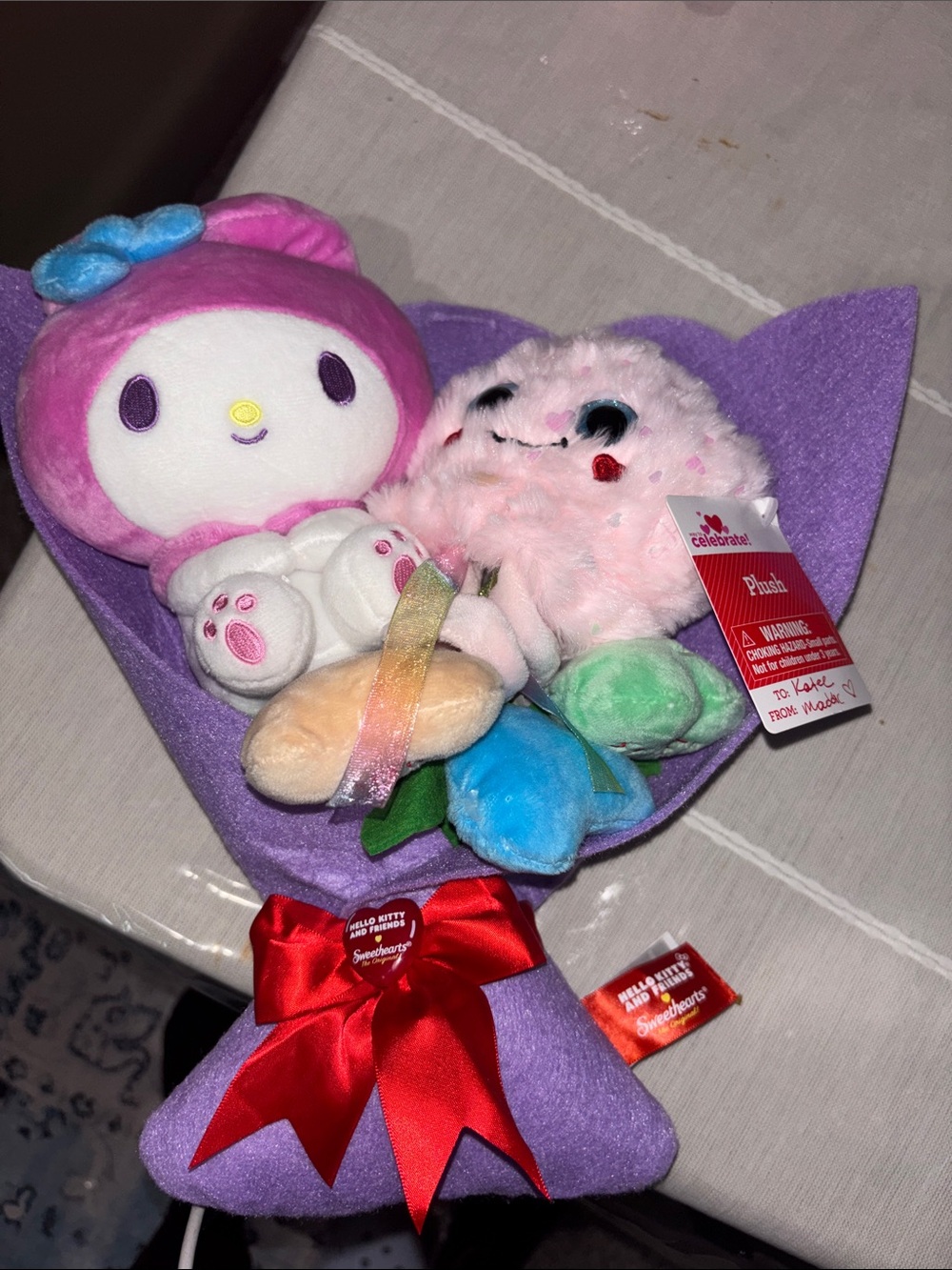 Hello Kitty Plush Bouquet - Pink, Purple, Blue & Green Accents